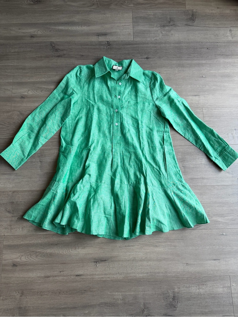 Tuckernuck Sea Green Callahan Shirt Dress - size small